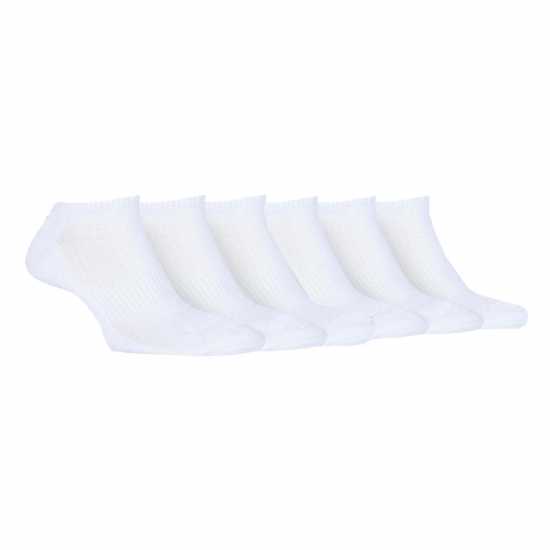 Jeep 6 Pack Trainer Socks Ladies Бяло Дамски чорапи