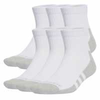 Adidas Aeroready Ankle 6 Pack Socks Mens Бяло/Сиво Мъжки чорапи