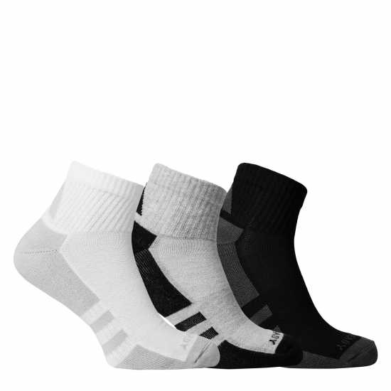 Adidas Aeroready Ankle 6 Pack Socks Mens Сиво/Бяло/Черно Мъжки чорапи