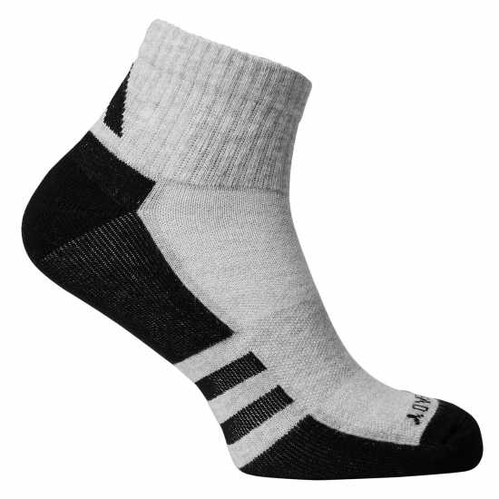 Adidas Aeroready Ankle 6 Pack Socks Mens Сиво/Бяло/Черно Мъжки чорапи