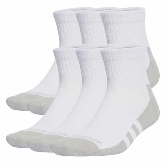 Adidas Aeroready Ankle 6 Pack Socks Junior White/Grey Детски чорапи