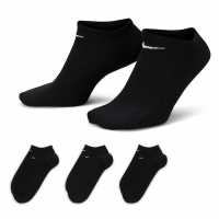 Nike Lightweight No-Show Sock (3 Pair) Black/White Атлетика