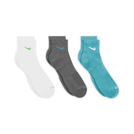 Nike Everyday Plus Cushioned Training Ankle Socks (3 Pairs) Бяло Мъжки чорапи