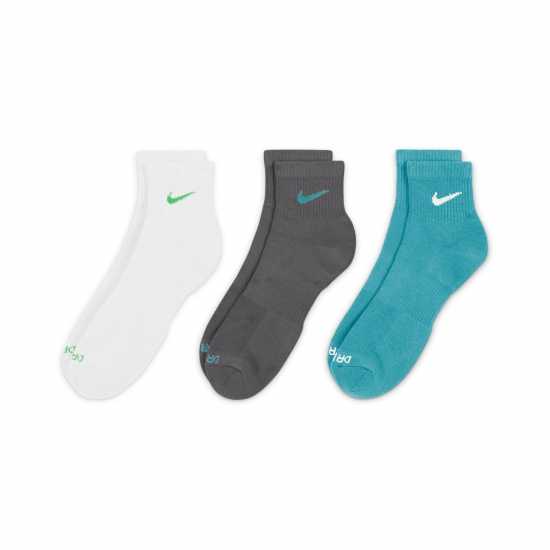 Nike Everyday Plus Cushioned Training Ankle Socks (3 Pairs) Бяло Мъжки чорапи