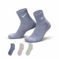 Nike Everyday Plus Cushioned Training Ankle Socks (3 Pairs) Синьо/Бяло Мъжки чорапи