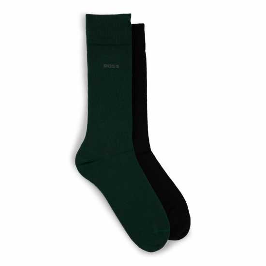 Hugo Boss Boss 2 Pack Plain Socks Отвори Зелено 385 