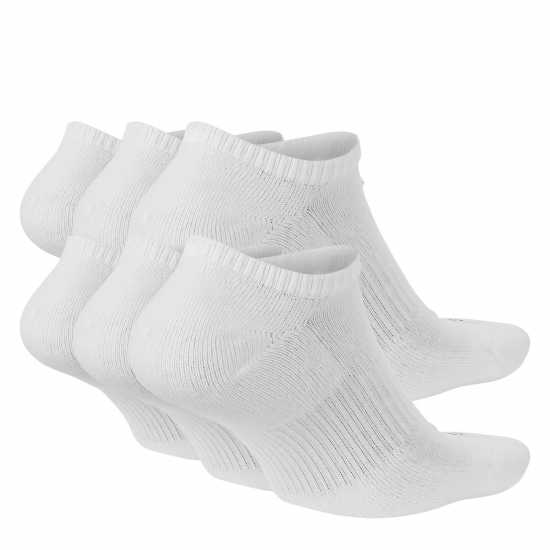 Nike Everyday Plus Cushioned Training No-Show Socks (6 Pairs) Бяло Мъжки чорапи