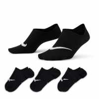 Nike Everyday Plus Lightweight Training Socks Ladies Черно/Бяло Атлетика