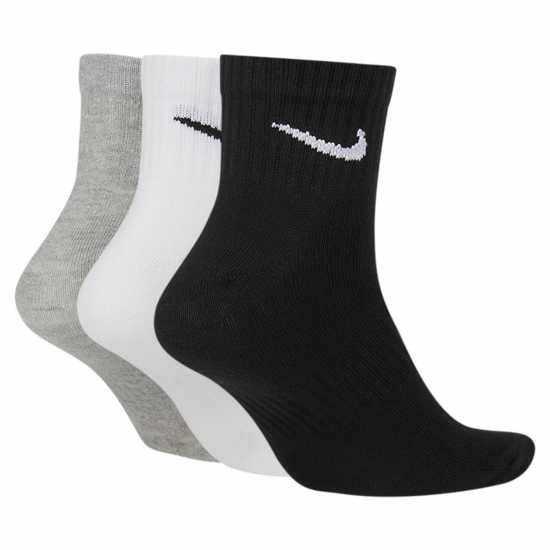 Nike Lightweight Training Ankle Socks (3 Pairs) Бял(Чер)/Тъмносив(Чер) 