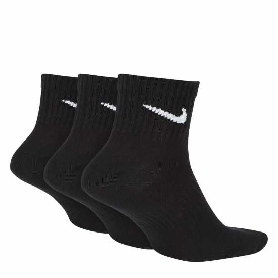 Nike Lightweight Training Ankle Socks (3 Pairs) BLACK/(WHITE) 