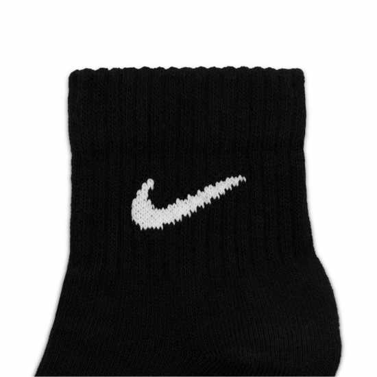 Nike Lightweight Training Ankle Socks (3 Pairs) BLACK/(WHITE) 