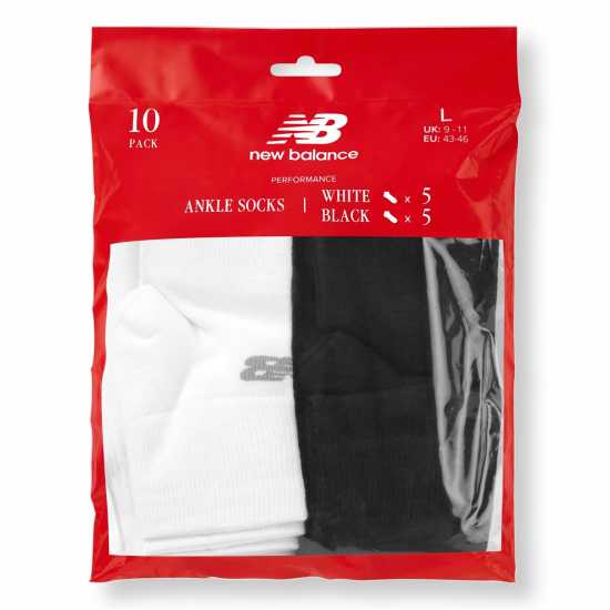 New Balance Pack Ankle Socks Бяло/Черно Мъжки чорапи