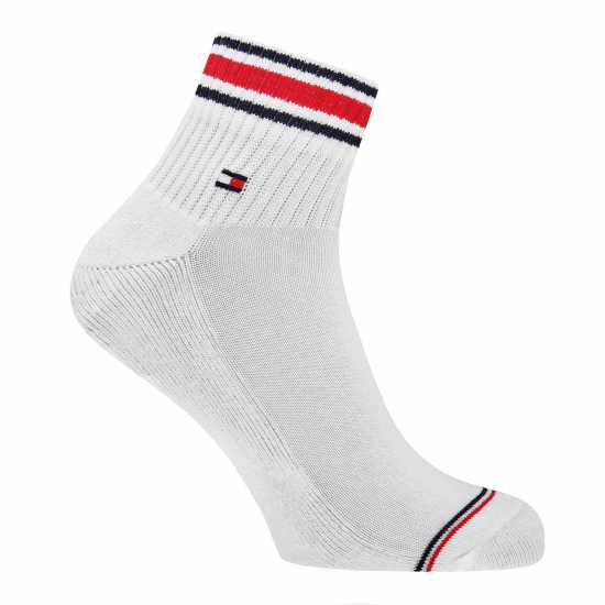 Tommy Hilfiger Ниски Чорапи 3 Pack Sports Quarter Socks Mens Черно/Бяло/Сиво 