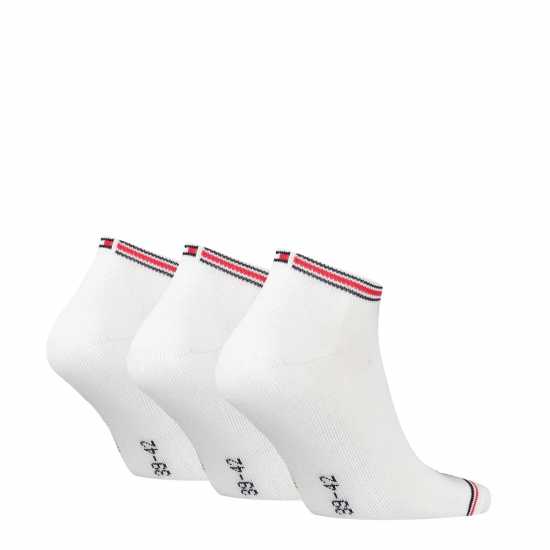 Tommy Hilfiger 3 Pack Sports Trainer Socks Mens Бяло Mens