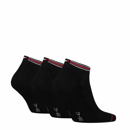 Tommy Hilfiger 3 Pack Sports Trainer Socks Mens Черно Mens