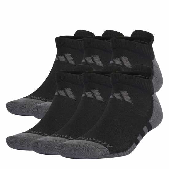 Adidas Aeroready Low Cut 6 Pack Socks Mens Черно/Сиво Мъжки чорапи