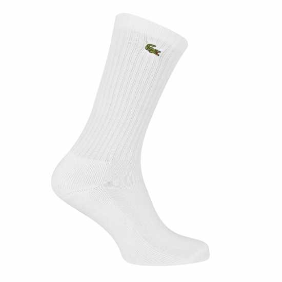 Lacoste Мъжки Чорапи С Ластик 3Бр. 3 Pack Crew Socks Бяло Z92 