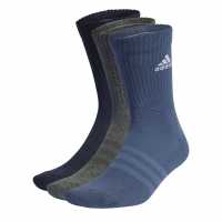 Adidas Crew Socks 3 Pack Womens Синьо/Сиво Дамски чорапи