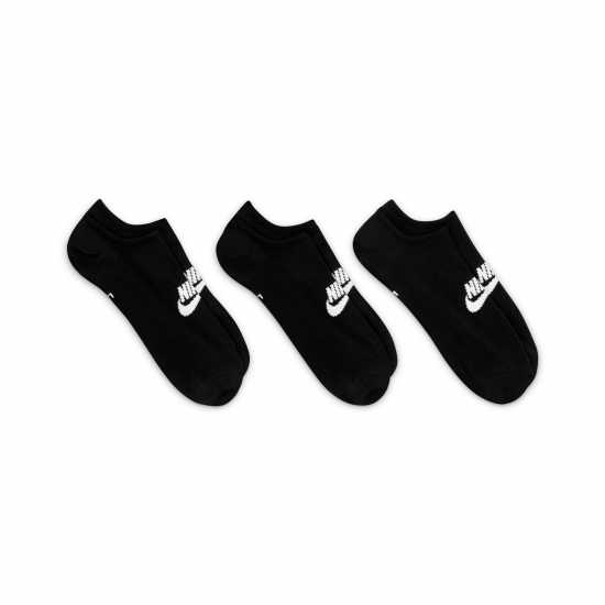 Nike Sportswear Everyday Essential No-Show Socks (3 Pairs) Black/White Дамски чорапи