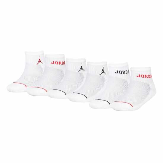 Air Jordan 6Pk Ankle Sock Juniors Бяло Детски чорапи