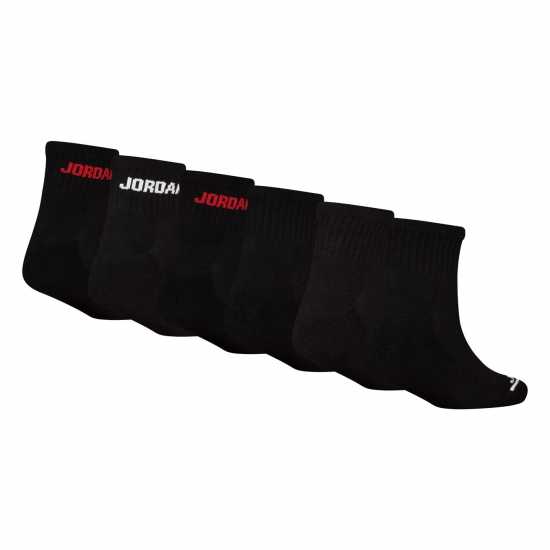 Air Jordan 6Pk Ankle Sock Juniors Black Детски чорапи