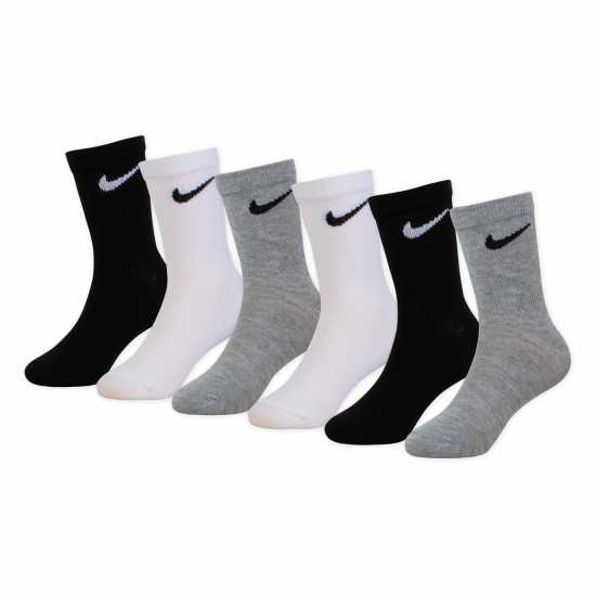 Nike 6 Pack Of Crew Socks Infants Смесено Детски чорапи