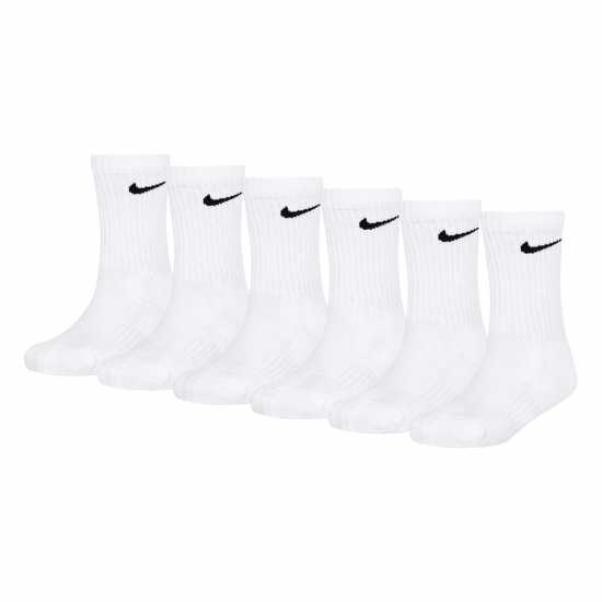 Nike 6Pk Df Crew Sock Infants Бяло Детски чорапи