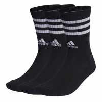 Adidas 3-Stripes Cushioned Crew Socks 3 Pairs Черно/Бяло Детски чорапи