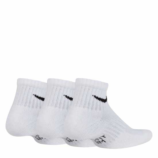 Nike Performance Cushioned Quarter Junior Boys Socks White Атлетика