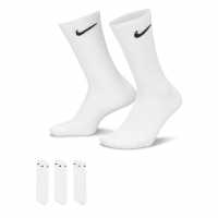 Nike Everyday Lightweight Training Crew Socks (3 Pairs) White/(Black) 