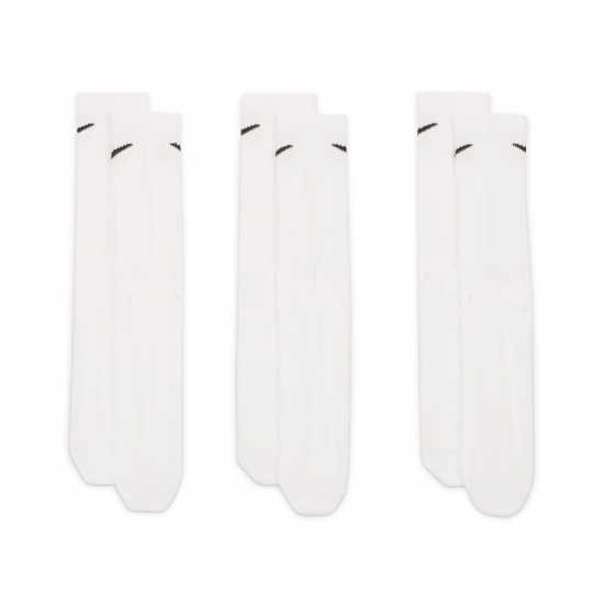 Nike Everyday Lightweight Training Crew Socks (3 Pairs) White/(Black) 