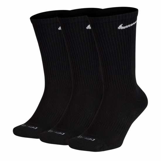 Nike Мъжки Чорапи 3 Pack Crew Socks Mens Черно Мъжки чорапи