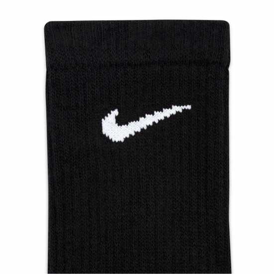 Nike Мъжки Чорапи 3 Pack Crew Socks Mens Черно Мъжки чорапи