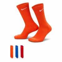 Nike Мъжки Чорапи 3 Pack Crew Socks Mens Многоцветно Мъжки чорапи