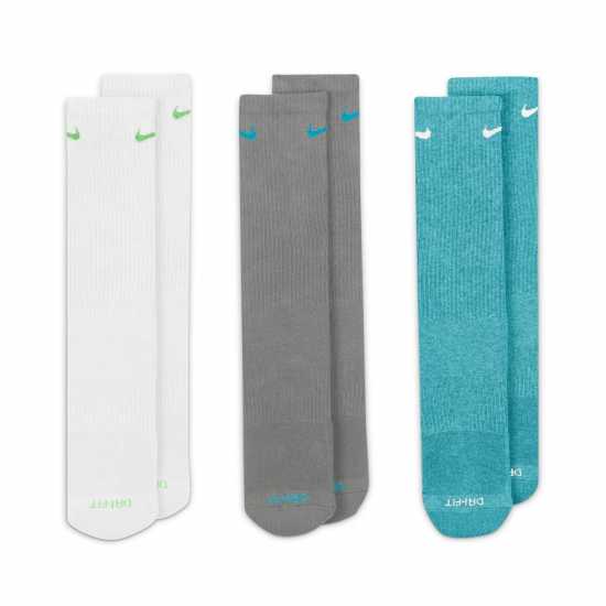 Nike Мъжки Чорапи 3 Pack Crew Socks Mens Бяло Мъжки чорапи