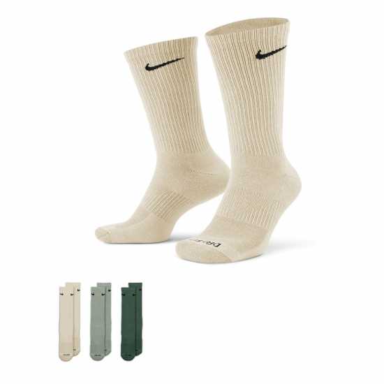 Nike Мъжки Чорапи 3 Pack Crew Socks Mens Многоцветно Мъжки чорапи