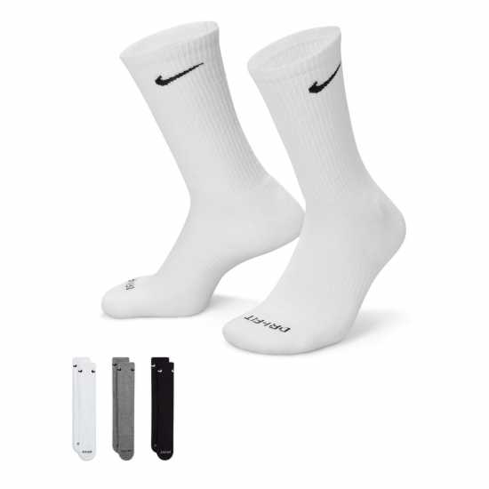 Nike Мъжки Чорапи 3 Pack Crew Socks Mens Многоцветно 