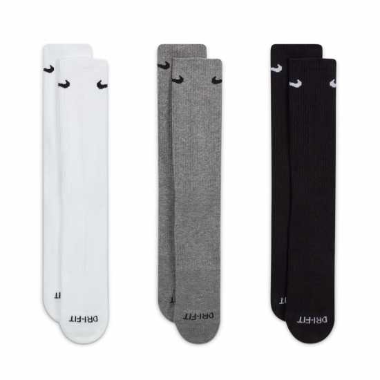 Nike Мъжки Чорапи 3 Pack Crew Socks Mens Многоцветно 