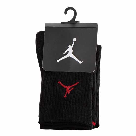 Мъжки Чорапи С Ластик 3Бр. Air Jordan 3 Pack Crew Socks Juniors Черно Детски чорапи