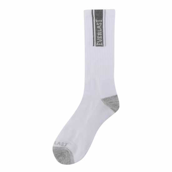 Everlast 6Pk Crew Sock Mens Бял Висящ Мъжки чорапи