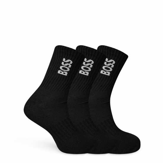 Hugo Boss Boss 3-Pack Crew Sock Mens Черно 001 Мъжки чорапи