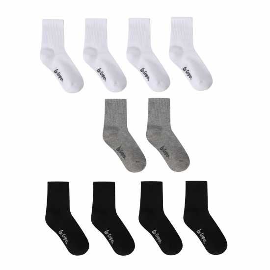 Lee Cooper Ниски Чорапи Back To School Quarter Socks 10Pk Infant Assorted Детски чорапи