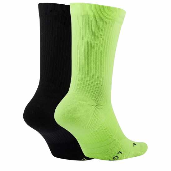 Nike Multiplier Crew Running Socks 2 Pack Unisex Adults Волт/Черен Мъжки чорапи