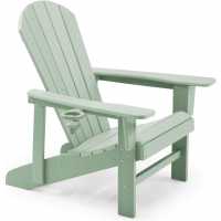 Vonhaus - Grey Adirondack Chair Green Лагерни маси и столове