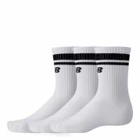 New Balance 3 Pack Striped Crew Socks Бяло 