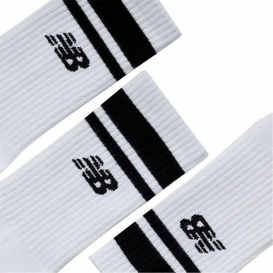 New Balance 3 Pack Striped Crew Socks Бяло 