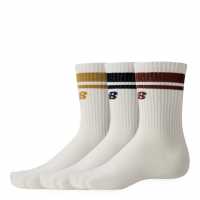 New Balance 3 Pack Striped Crew Socks Бяло/Смесено 