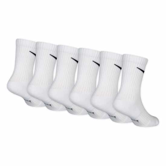 Nike 6Pk Dri-Fit Crew Sock Childs Бяло Детски чорапи