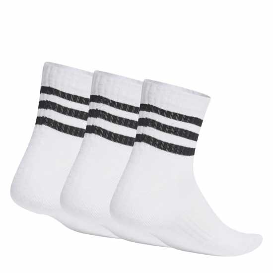 Adidas 3/4 Чорапи 3Бр. 3 Stripe Quarter Sock 3 Pack Бяло/Черно Мъжки чорапи