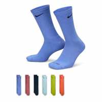 Nike Everyday Cushioned Training Crew Socks (6 Pairs) Многоцветно ярко 